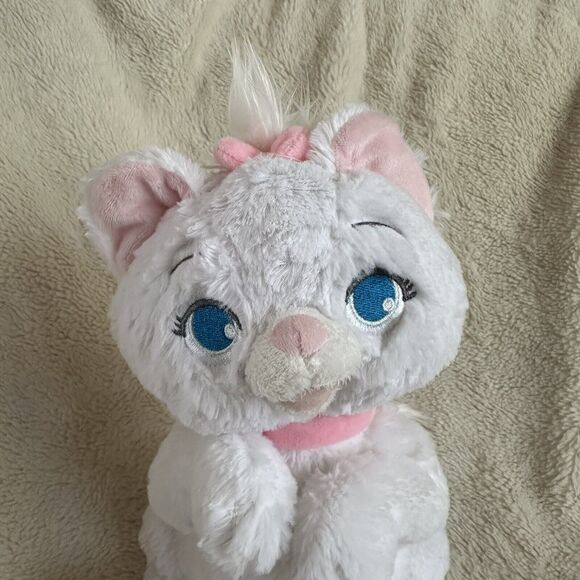 Disney Parks Babies Marie Plush 10" White Kitten No Blanket Stuffed Animal - Picture 2 of 6